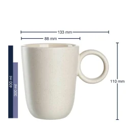 Keramiktasse ROMA 400 ml creme 6er-Set