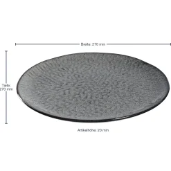 Keramikteller MATERA 27 cm anthrazit 6er-Set