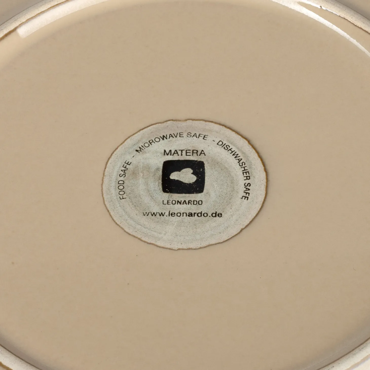 Keramikteller MATERA 23 cm beige 6er-Set