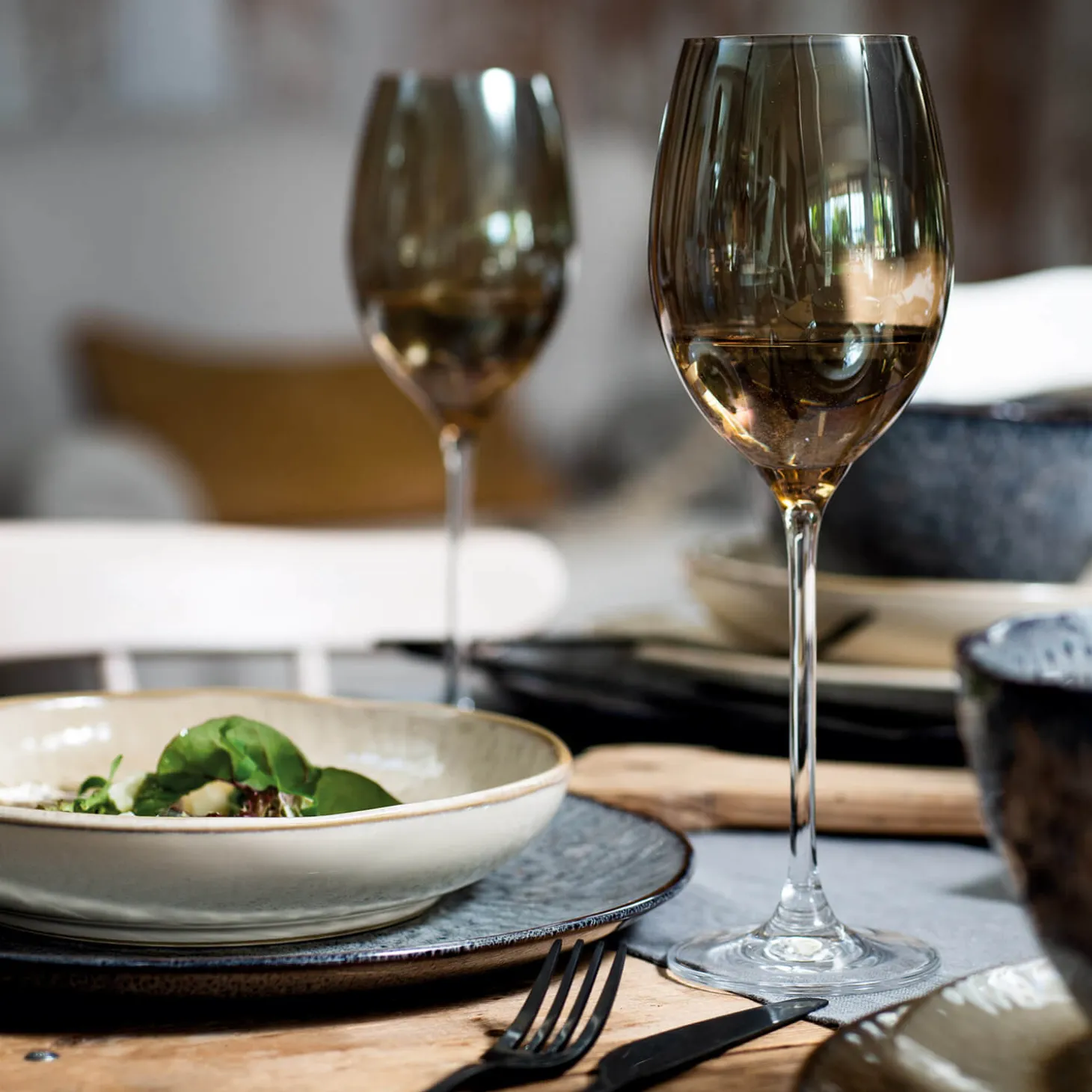 Keramikteller MATERA 23 cm beige 6er-Set