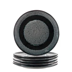 Keramikteller MATERA 23 cm anthrazit 6er-Set
