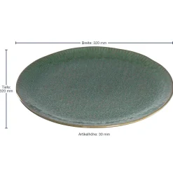 Keramikteller MATERA 32 cm grün