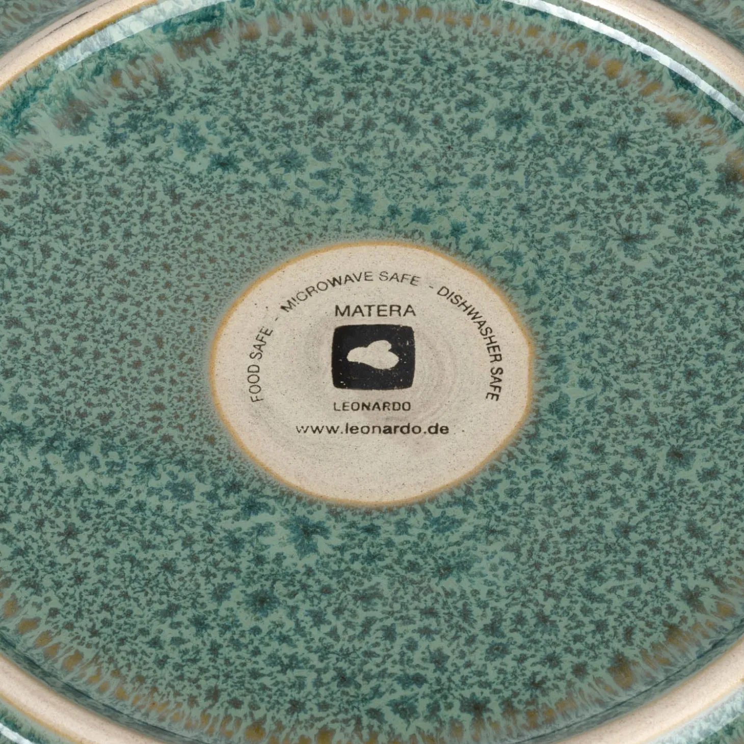 Keramikteller MATERA 23 cm grün 6er-Set