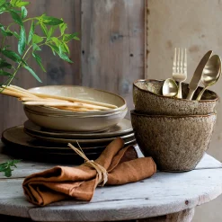 Keramikteller MATERA 27 cm beige 6er-Set