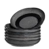 Keramikteller MATERA 21 cm anthrazit tief 6er-Set