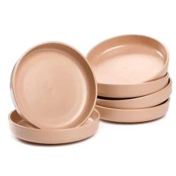 Keramikteller ROMA 20 cm apricot tief 6er-Set