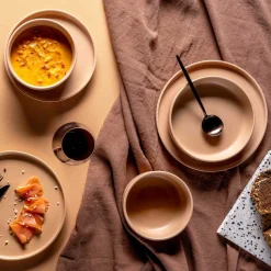 Keramikteller ROMA 20 cm apricot tief 6er-Set