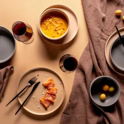 Keramikteller ROMA 22 cm apricot 6er-Set