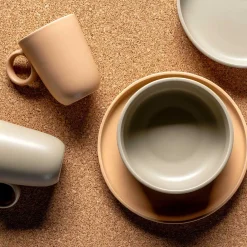 Keramikteller ROMA 22 cm apricot 6er-Set