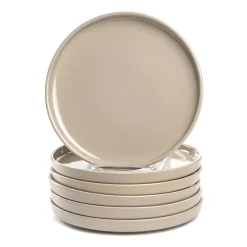 Keramikteller ROMA 22 cm beige 6er-Set