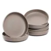 Keramikteller ROMA 20 cm taupe tief 6er-Set