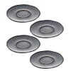 Keramikuntertasse MATERA 11 cm anthrazit 4er-Set