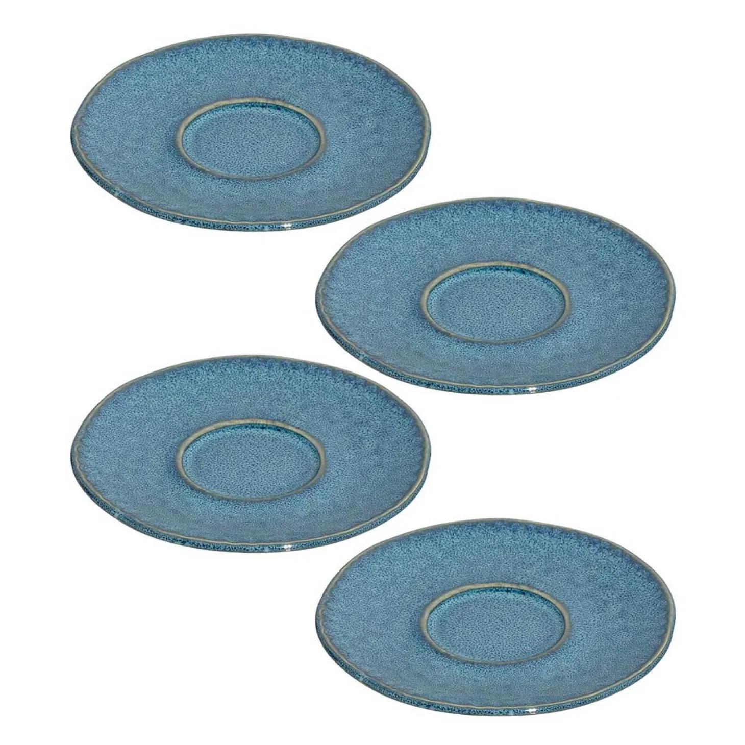 Keramikuntertasse MATERA 11 cm blau 4er-Set