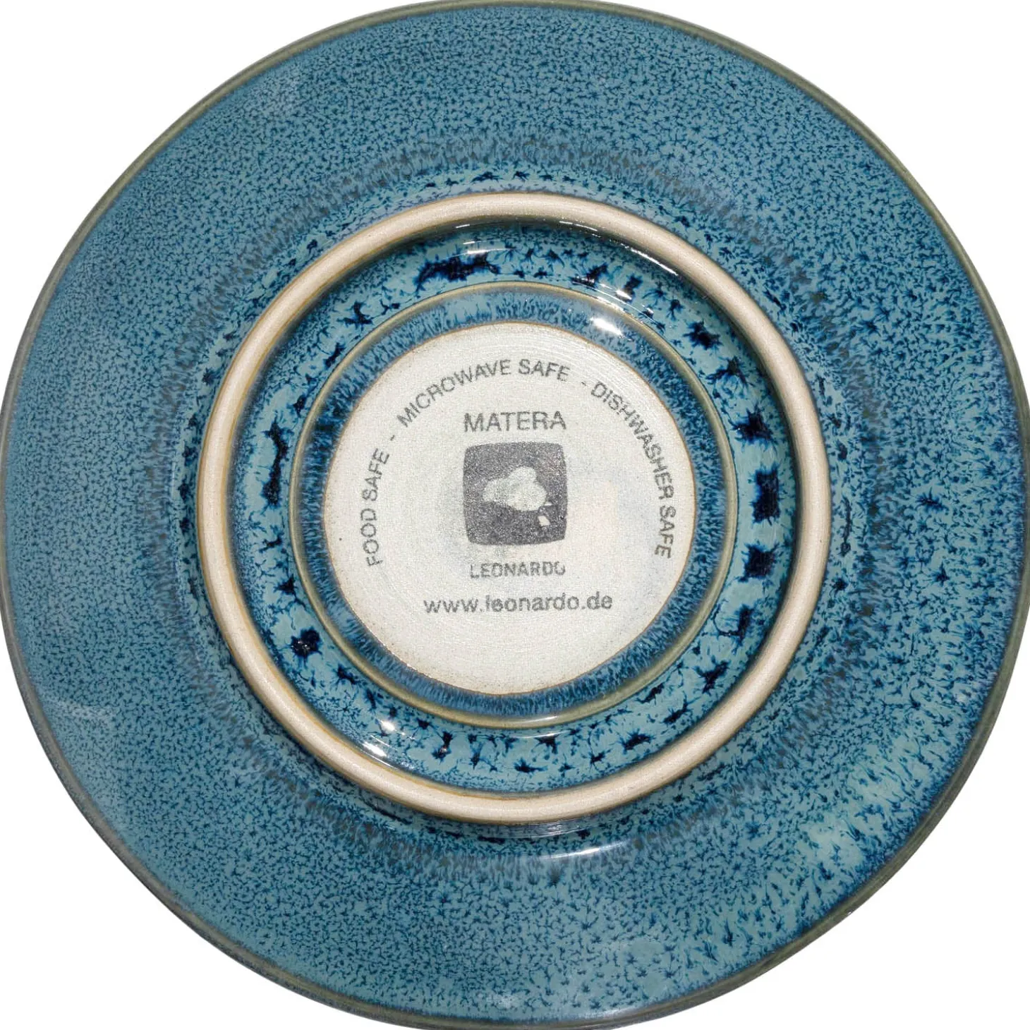 Keramikuntertasse MATERA 11 cm blau 4er-Set