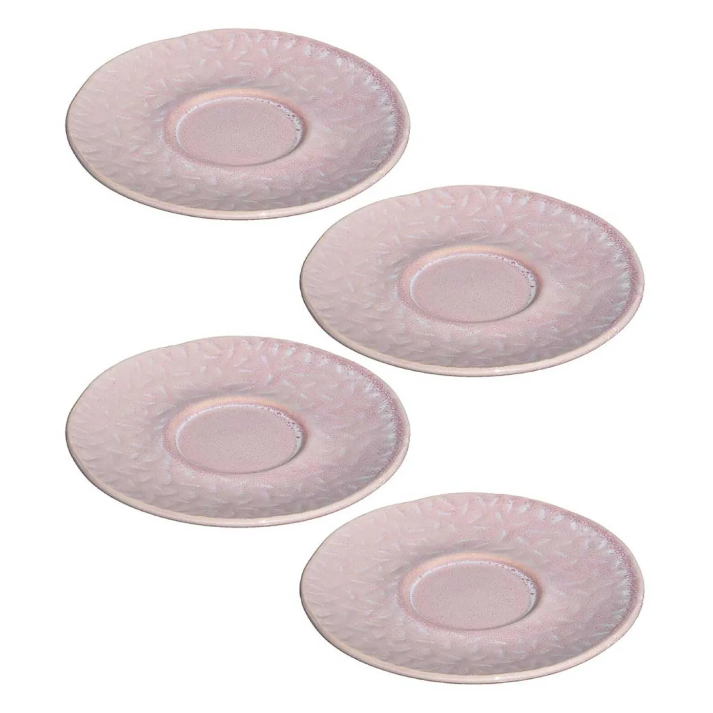 Keramikuntertasse MATERA 11 cm rosé 4er-Set