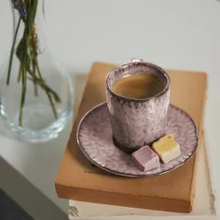 Keramikuntertasse MATERA 11 cm rosé 4er-Set