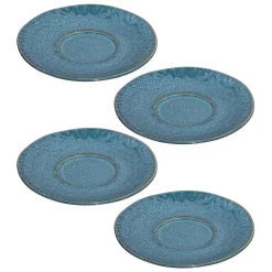 Keramikuntertasse MATERA 15 cm blau 4er-Set