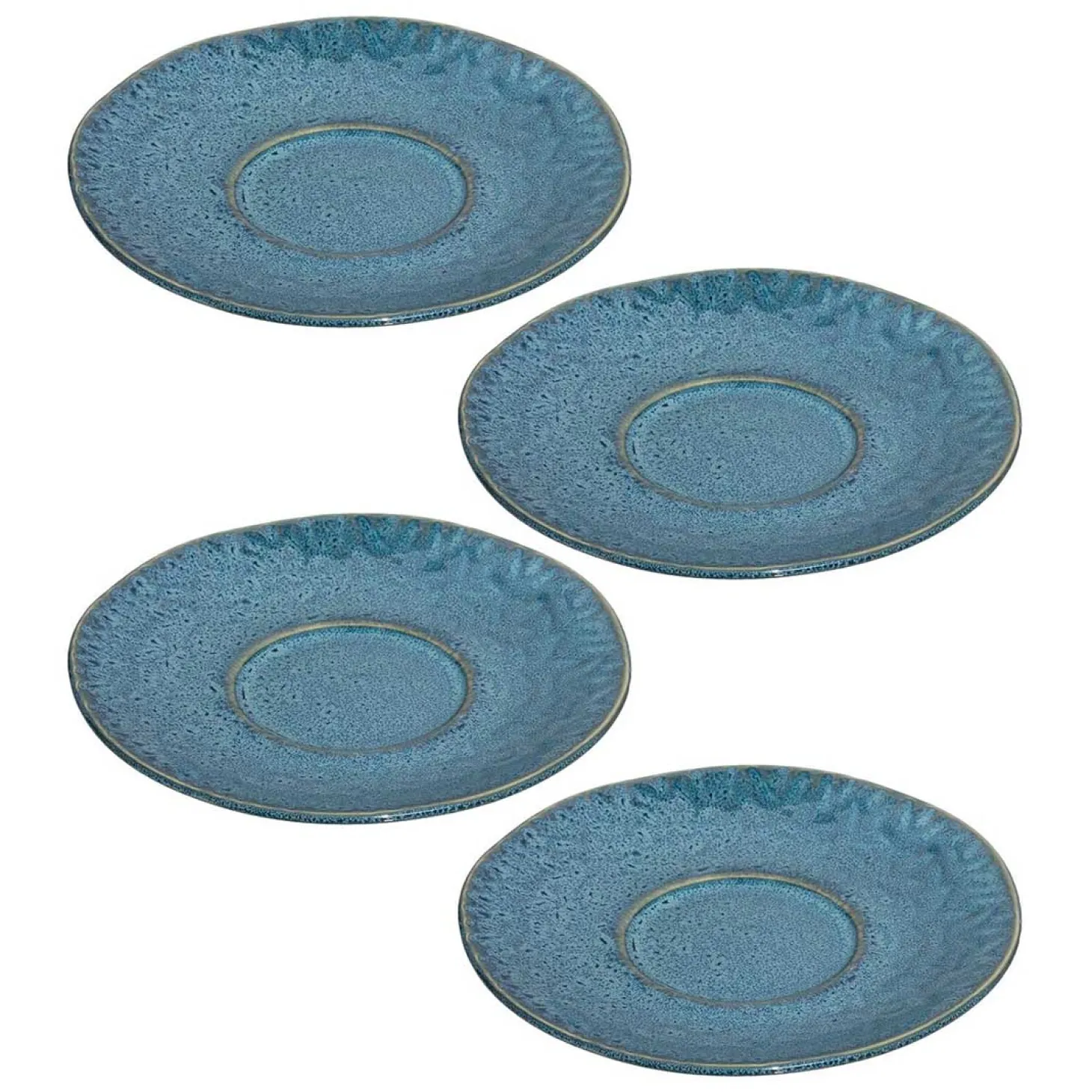Keramikuntertasse MATERA 15 cm blau 4er-Set