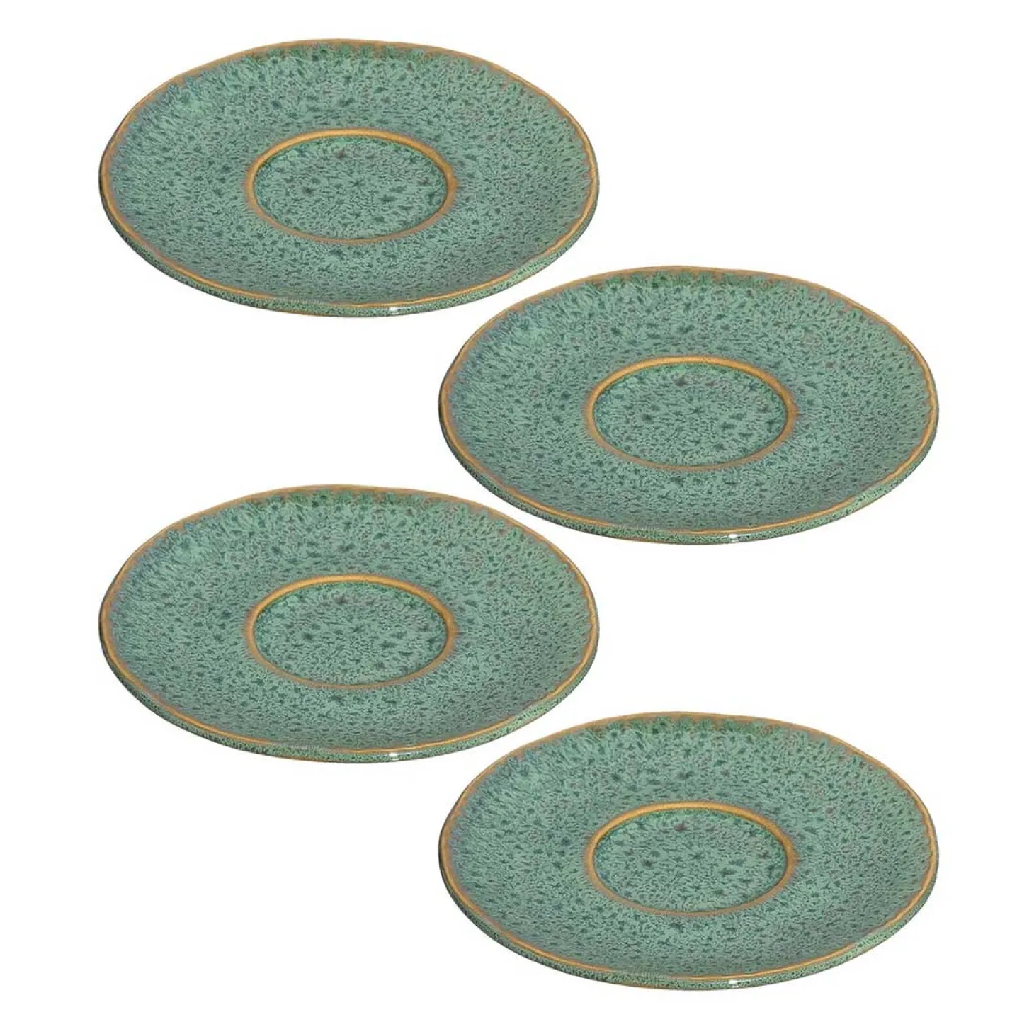 Keramikuntertasse MATERA 11 cm grün 4er-Set