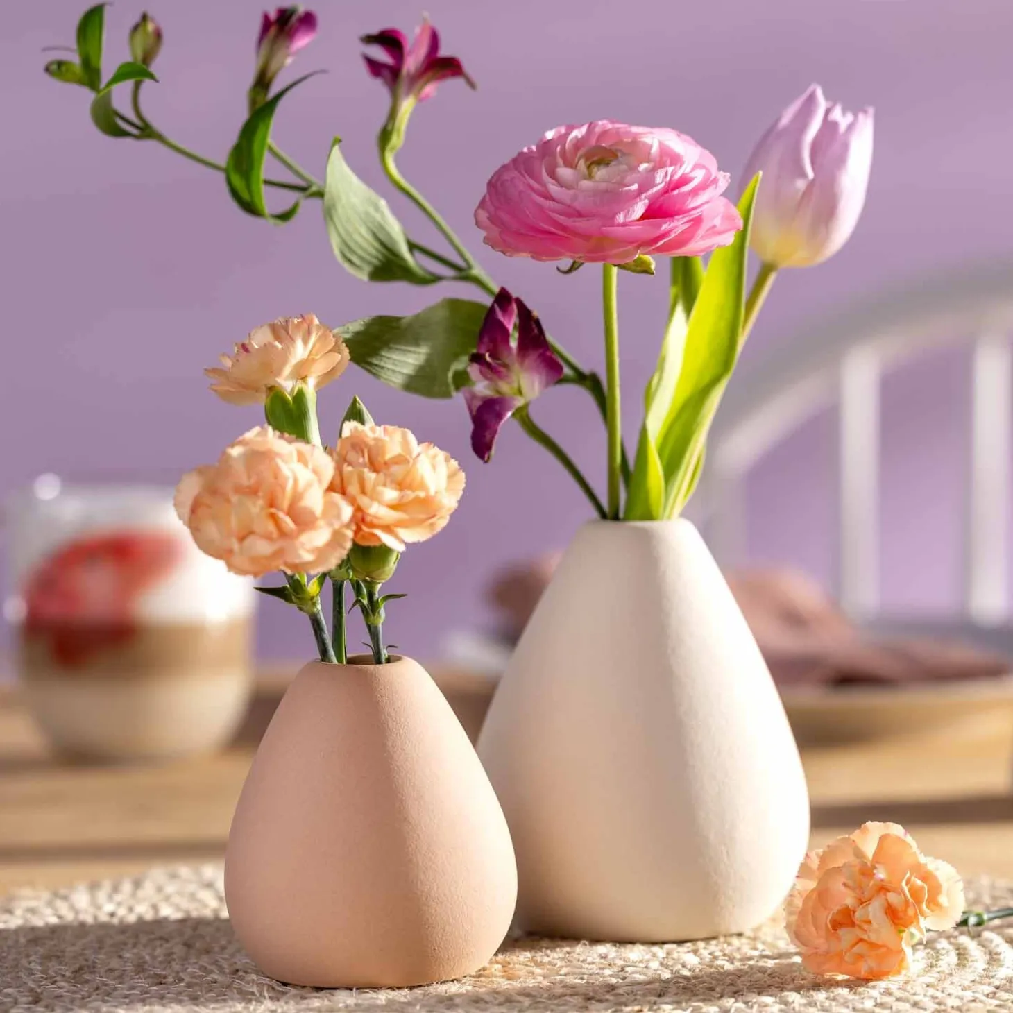 Keramikvase LUMINOSA 8 cm apricot