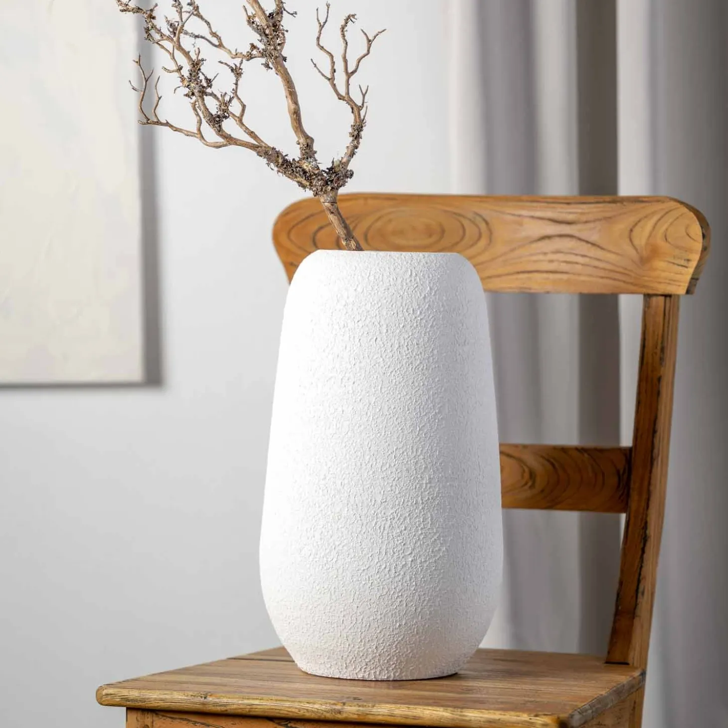 Keramikvase TROGOLO 40 cm weiß