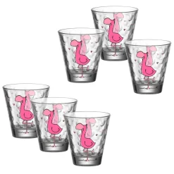 Kinderbecher BAMBINI OPTIC 215 ml Flamingo 6er-Set