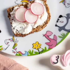 Kindergeschirr BAMBINI Einhorn/Panda/Flamingo 3-teilig