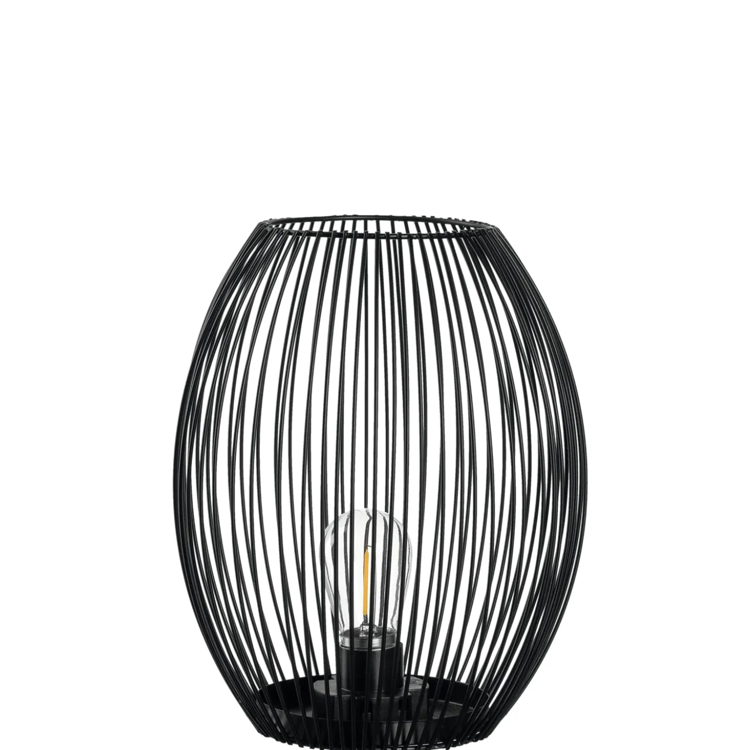 Laterne mit LED CASOLARE 24 cm schwarz