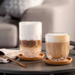 Latte Macchiato Glas GOCCE 380ml 1. Variante 2er-Set