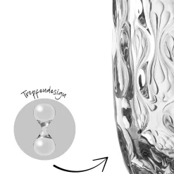 Latte Macchiato Glas GOCCE 380ml 2. Variante 2er-Set