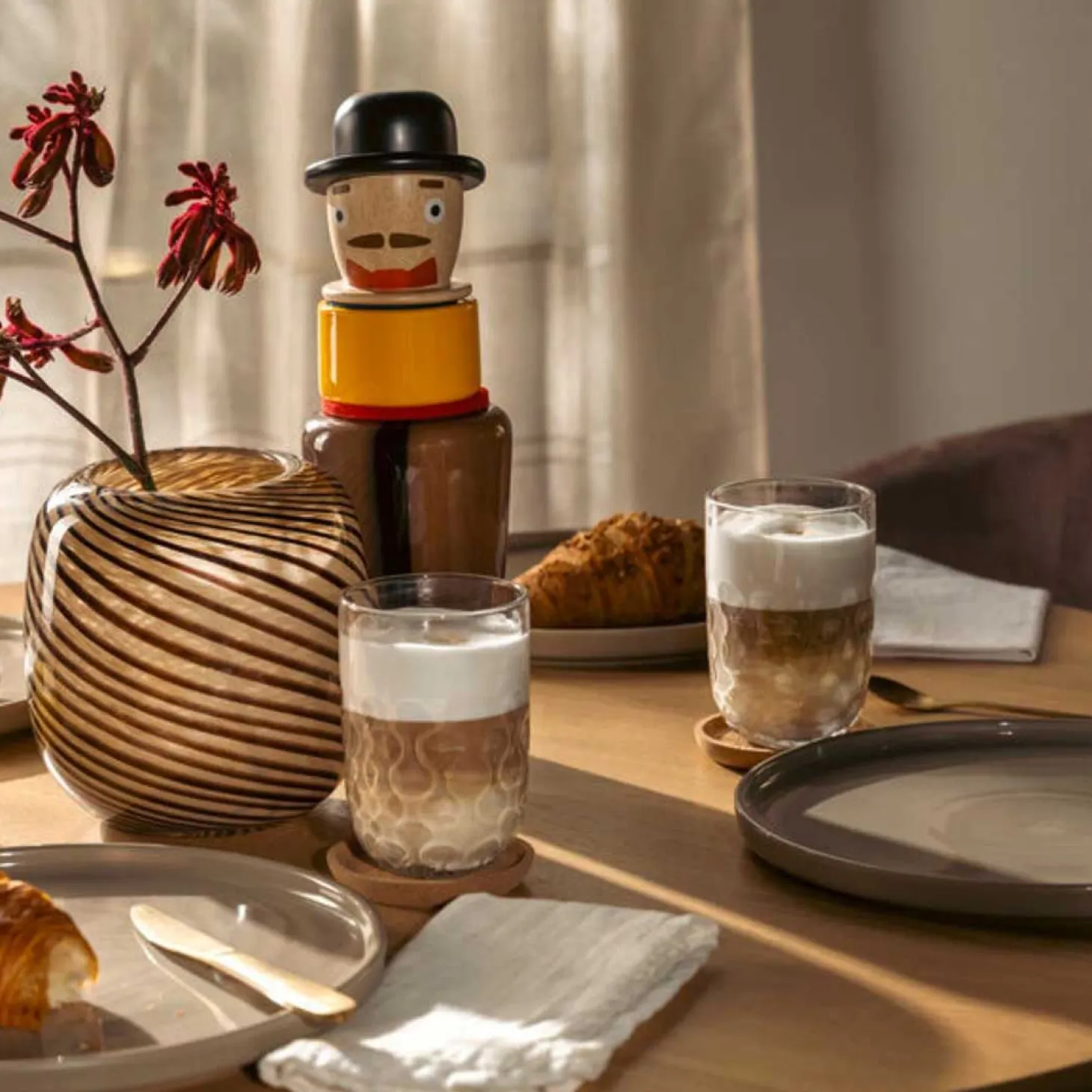 Latte Macchiato Glas GOCCE 380ml 2. Variante 2er-Set