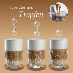 Latte Macchiato Glas GOCCE 380ml 3. Variante 2er-Set