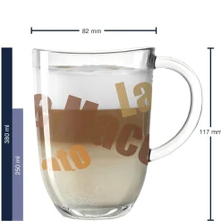 Latte Macchiato Tasse NAPOLI 380ml 3farbig 6er-Set