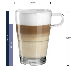 Latte Macchiato/Löffel SENSO 350 ml 4-teilig