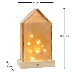 LED Haus 22 cm amber MAGICO