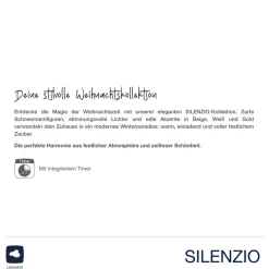 LED Lampe SILENZIO 28 cm grau satiniert