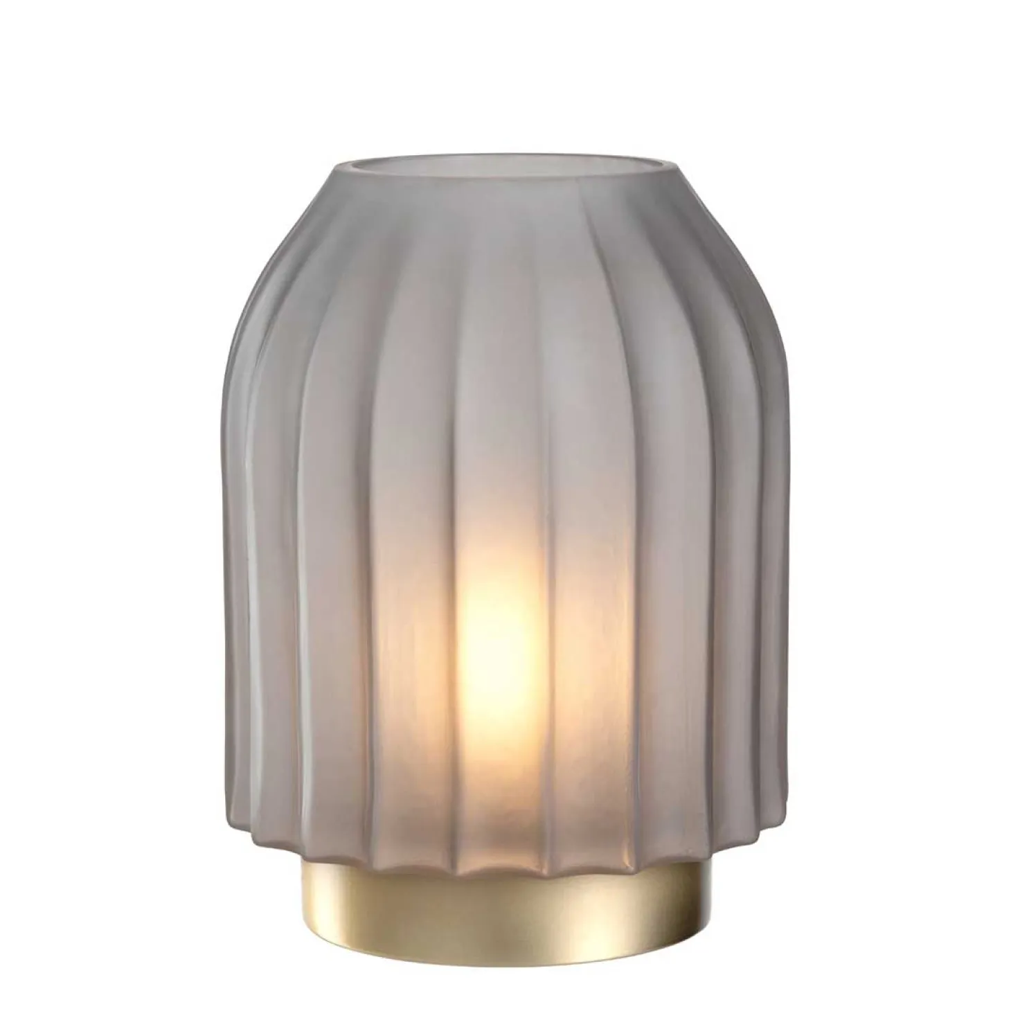 LED Lampe SILENZIO 22 cm grau satiniert