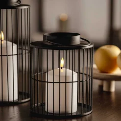 LED Laterne SILENZIO 18 cm schwarz