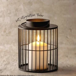 LED Laterne SILENZIO 18 cm schwarz