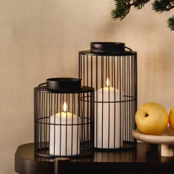 LED Laterne SILENZIO 18 cm schwarz