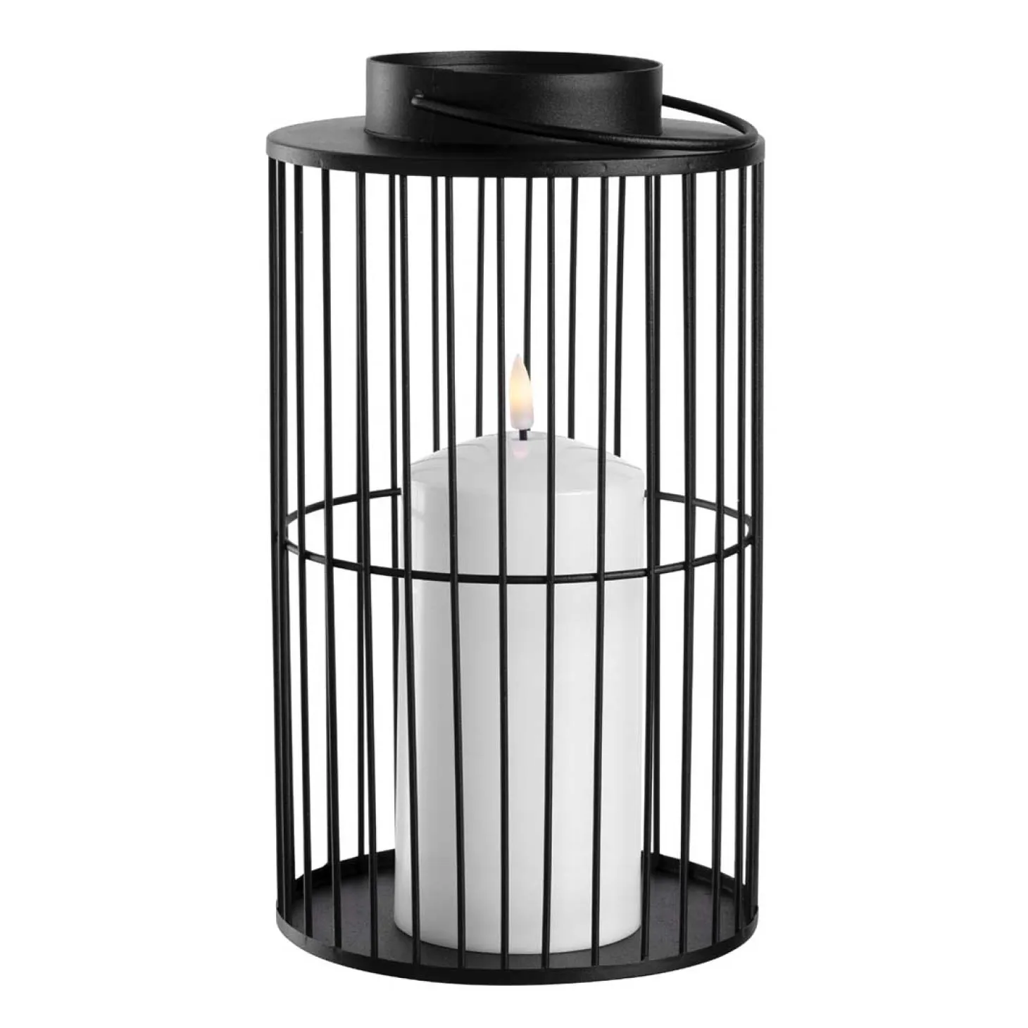 LED Laterne SILENZIO 26 cm schwarz