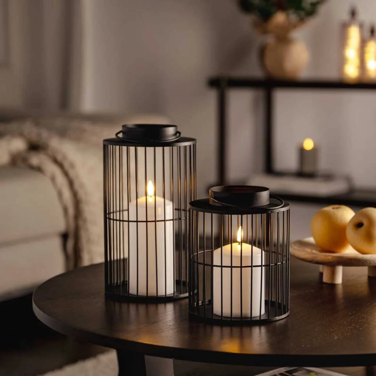 LED Laterne SILENZIO 26 cm schwarz