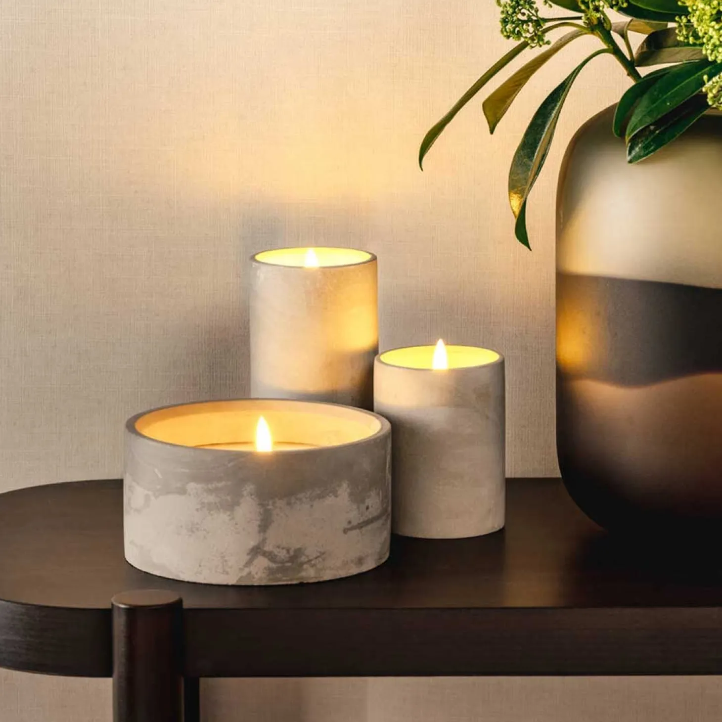 LED Licht SILENZIO Beton 8 cm breit