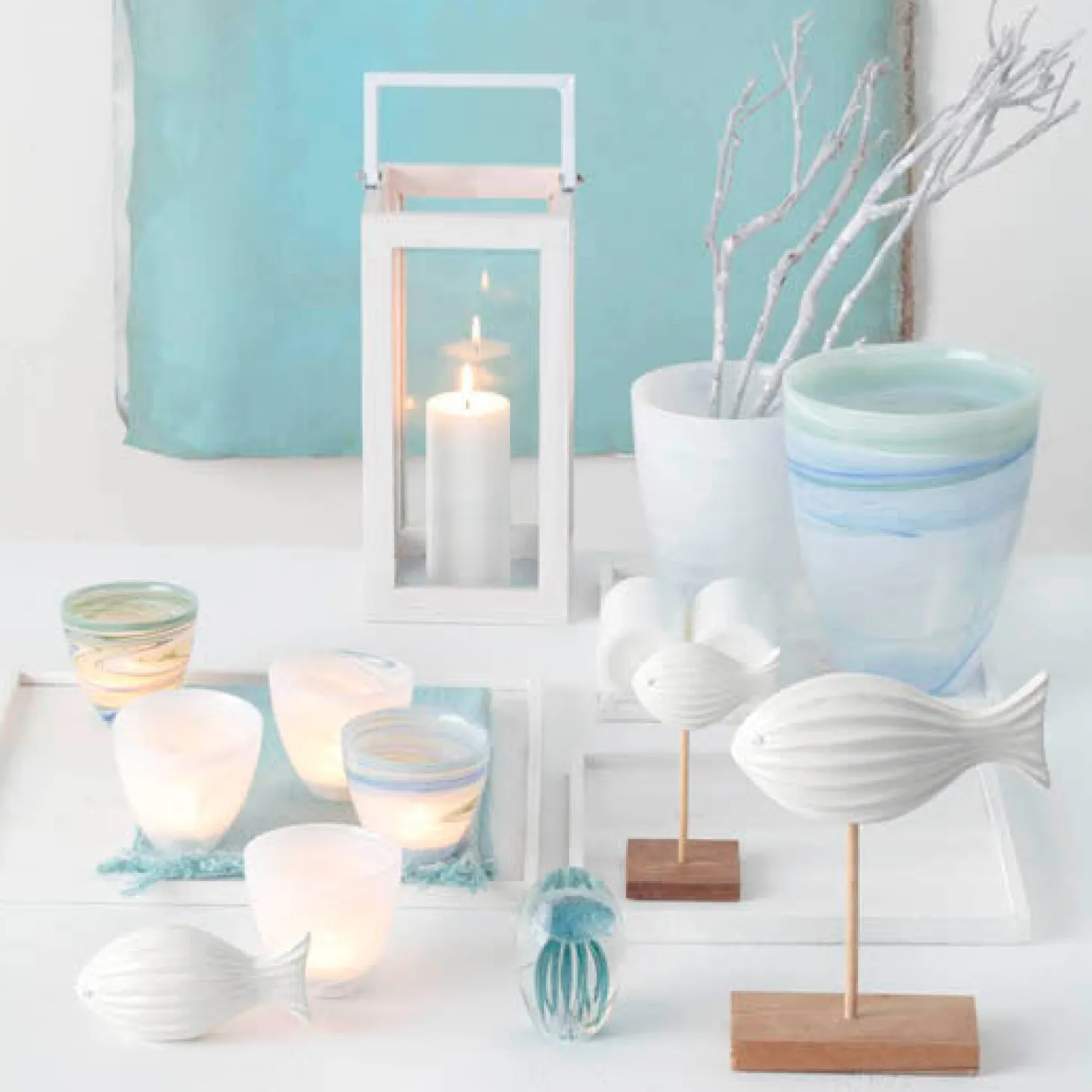 Objekt Qualle OCEANO 10 cm türkis