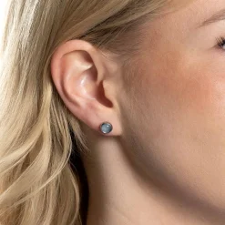 Ohrstecker BEA grau blau