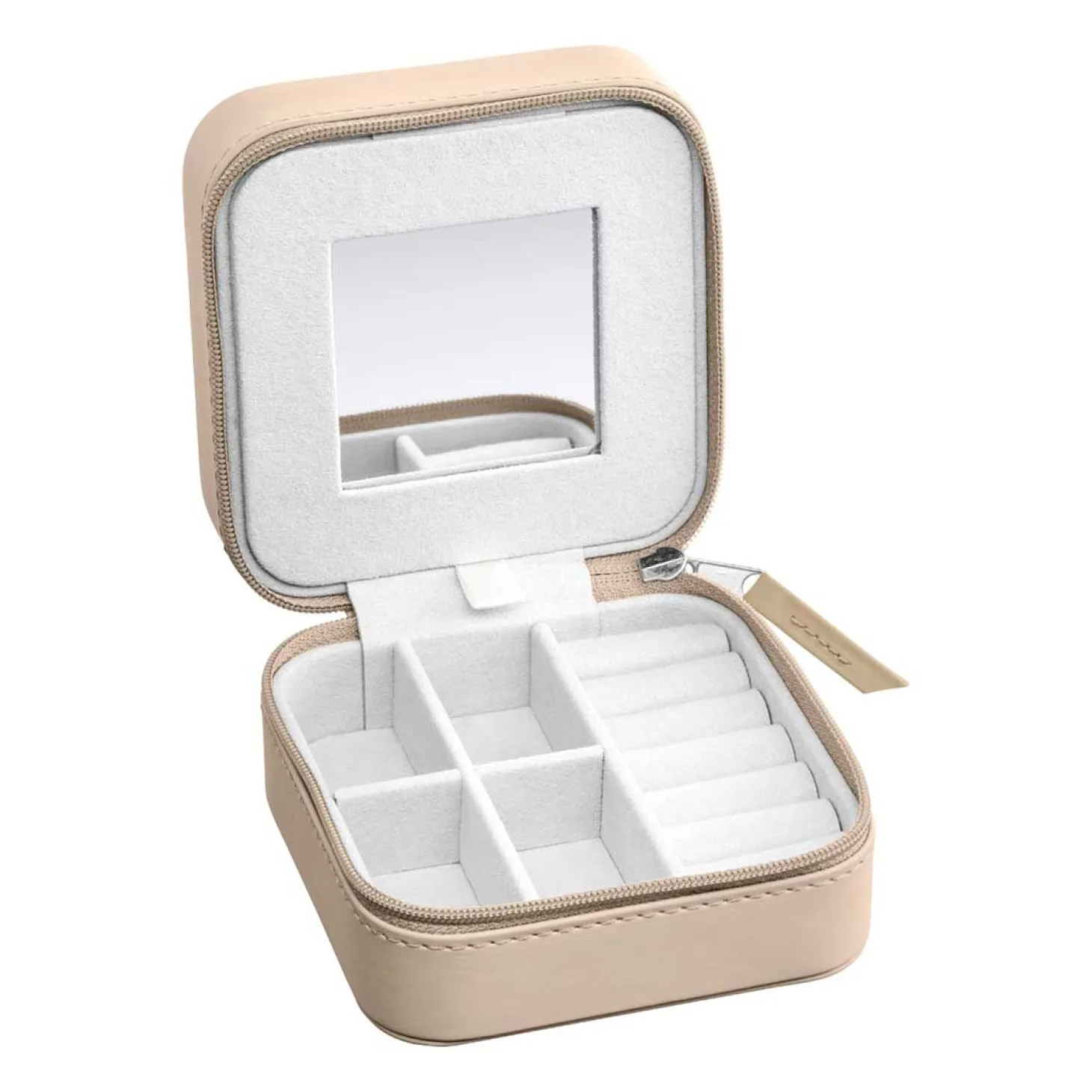 Reiseetui JEWELS taupe 10x10 cm