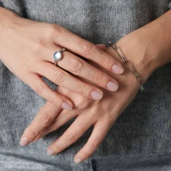 Ring BEA 17 grau blau