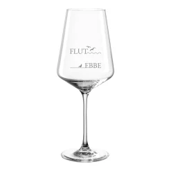 Rotweinglas PUCCINI 750 ml mit Ebbe/ Flut Gravur