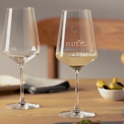Rotweinglas PUCCINI 750 ml mit Ebbe/ Flut Gravur