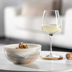 Schale ALABASTRO 14 cm beige/schwarz